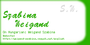 szabina weigand business card